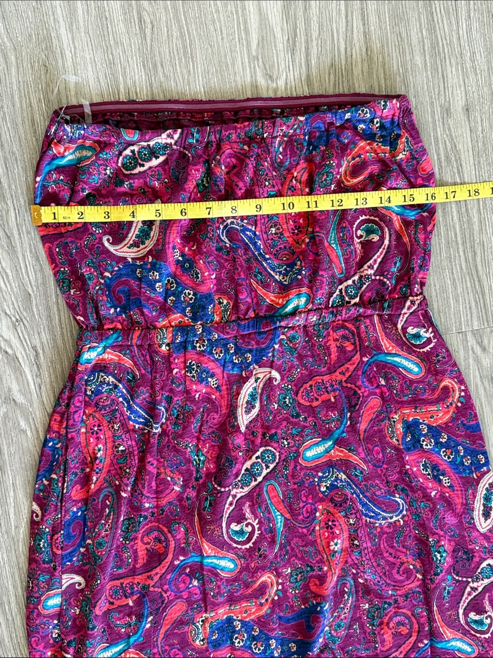 Lucky Brand Multi Color Maxi Strapless Dress Sz L - Picture 10 of 12